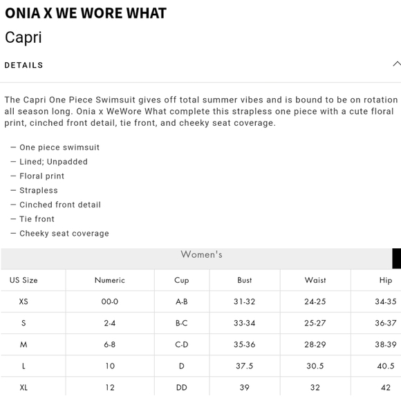 Onia x WeWoreWhat Capri Daisy One Piece XS - Picture 6 of 7